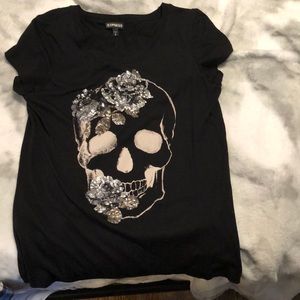 Express Sequin Black Medium T-Shirt